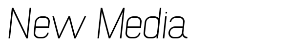 New Media font preview